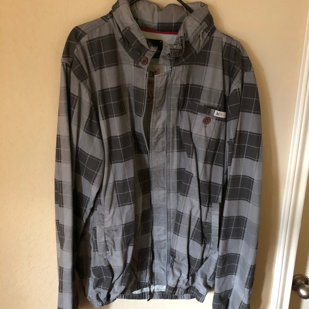 Men's XL Black/ Gray DC Hooded Jacker